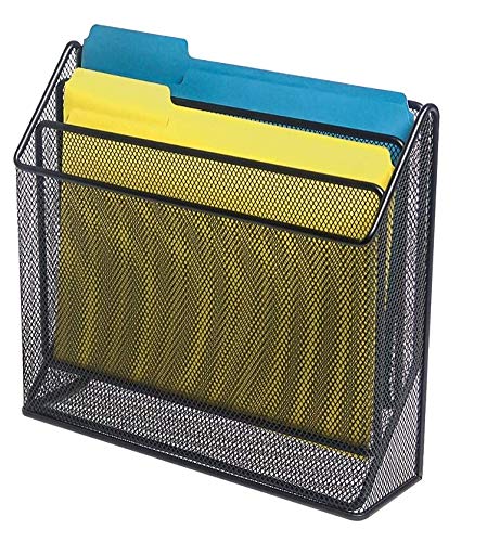 1InTheOffice 3 Tiers File Folder Organizer  Desk Sorter  Black Mesh - Image 1